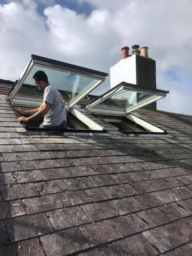 Fitting two new VELUX roof windows into an old slate roof